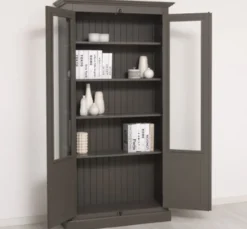 Casa Padrino Vitrine im Landhausstil mit 2 Türen, 110 x 40 x 210 cm