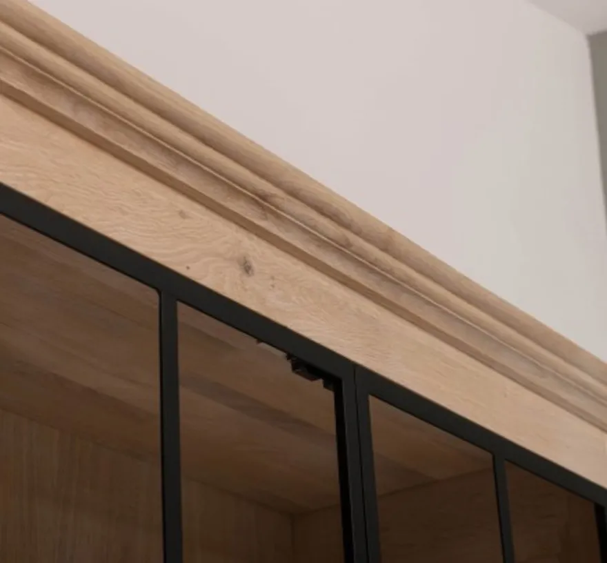 Casa Padrino Vitrine im Landhausstil, 130 x 50 x 230 cm