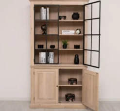 Casa Padrino Vitrine im Landhausstil, 130 x 50 x 230 cm