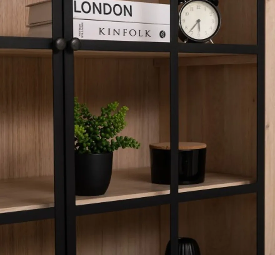 Casa Padrino Vitrine im Landhausstil, 130 x 50 x 230 cm