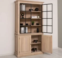 Casa Padrino Vitrine im Landhausstil, 130 x 50 x 230 cm