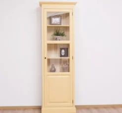 Casa Padrino Vitrine im Landhausstil mit 1 Tür, 75 x 40 x 220 cm