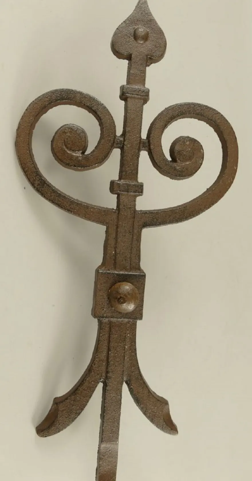 Casa Padrino Wanddeko Anker Rustikal Braun 23 x 1,5 x H. 50 cm - Nostalgischer Metall Anker - Wohnzimmer Deko - Garten Deko - Terrassen Deko - Deko Accessoires