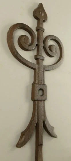 Casa Padrino Wanddeko Anker Rustikal Braun 23 x 1,5 x H. 50 cm - Nostalgischer Metall Anker - Wohnzimmer Deko - Garten Deko - Terrassen Deko - Deko Accessoires