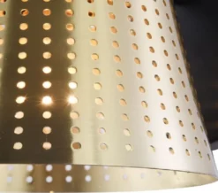 Casa Padrino Wandleuchte Antik Gold / Schwarz 17,5 x 23,5 x H. 16,5 cm - Moderne Wandlampe mit Lampenschirm aus perforiertem Metall