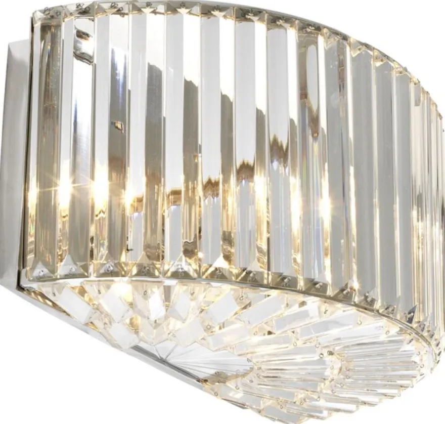 Casa Padrino Wandleuchte in silber mit klarem Glas 42 x 23 x H. 20 cm - Luxus Qualität