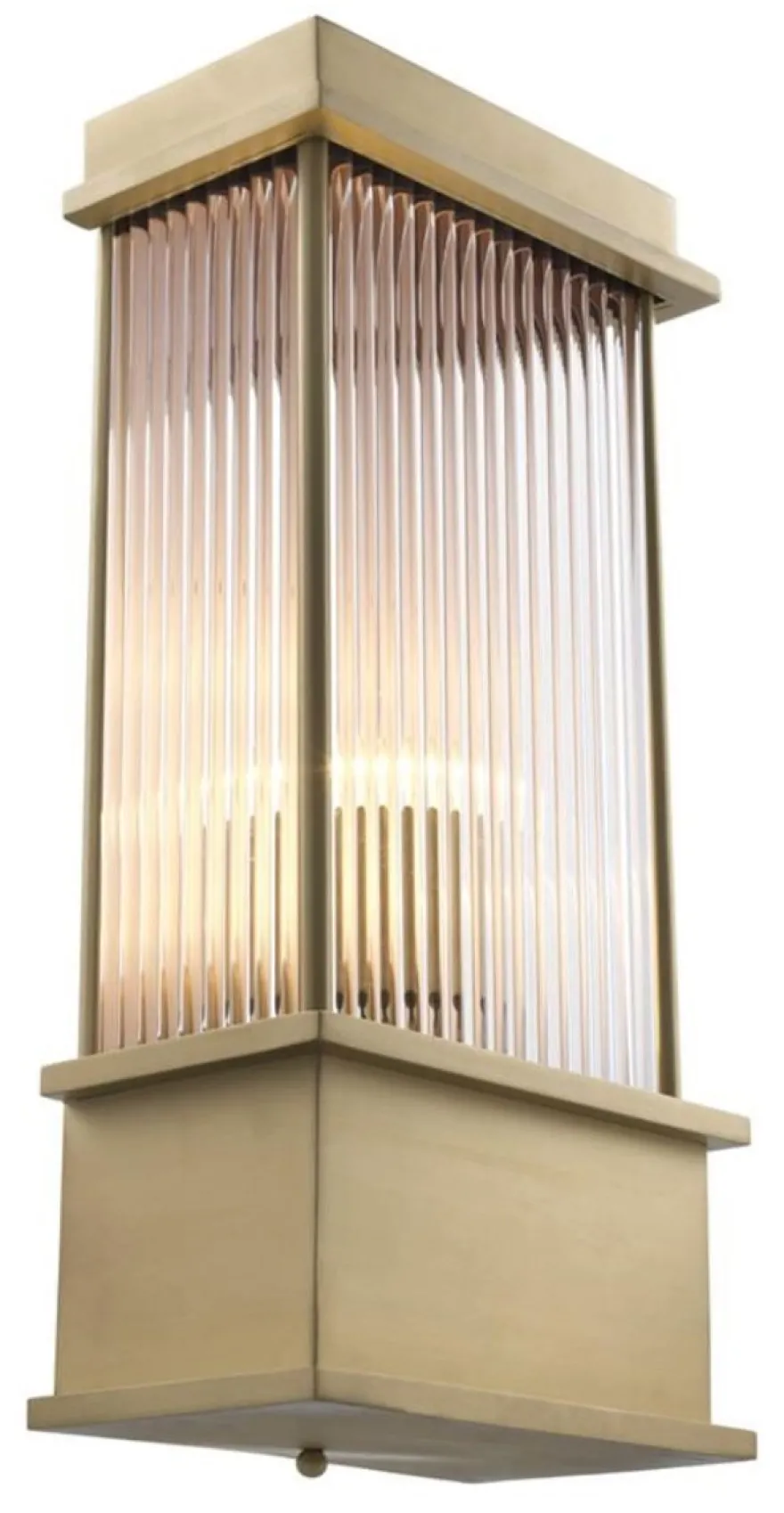 Casa Padrino Wandleuchte Messing 20 x 12 x H. 43 cm - Luxus Hotel & Restaurant Möbel