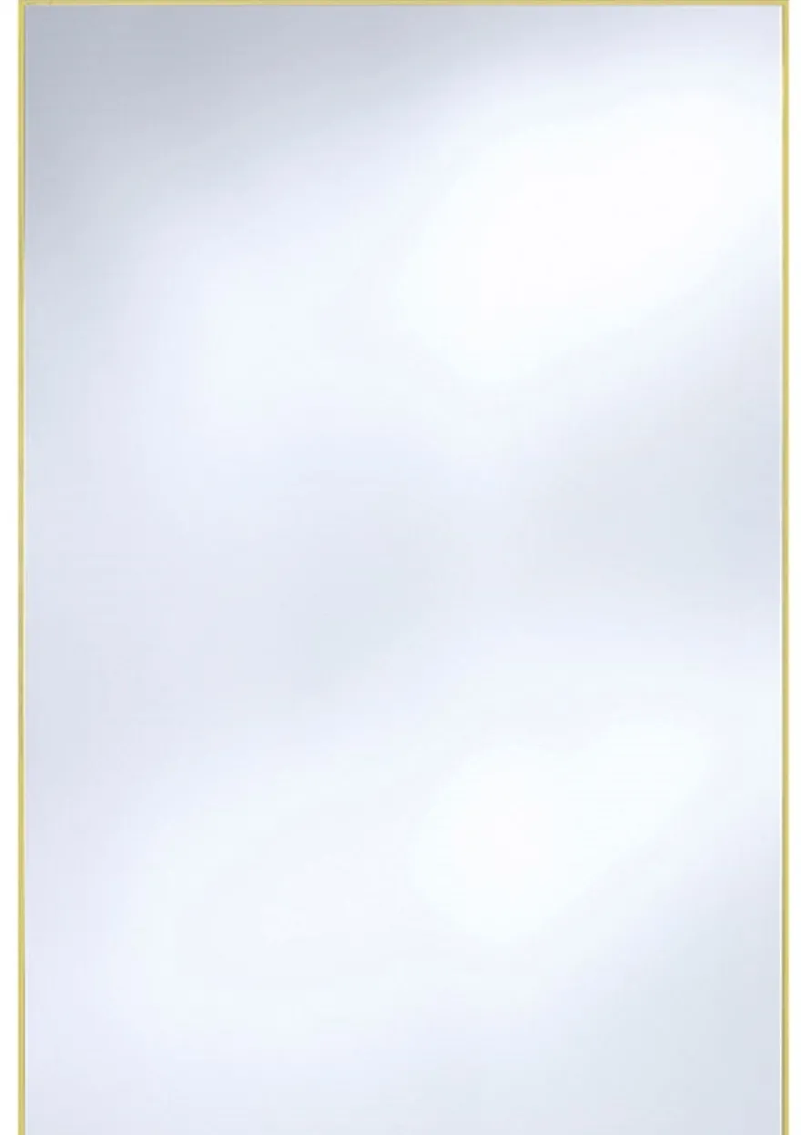 Casa Padrino Wandspiegel mit mattgoldem Aluminiumrahmen 80 x H. 120 cm - Luxus Spiegel