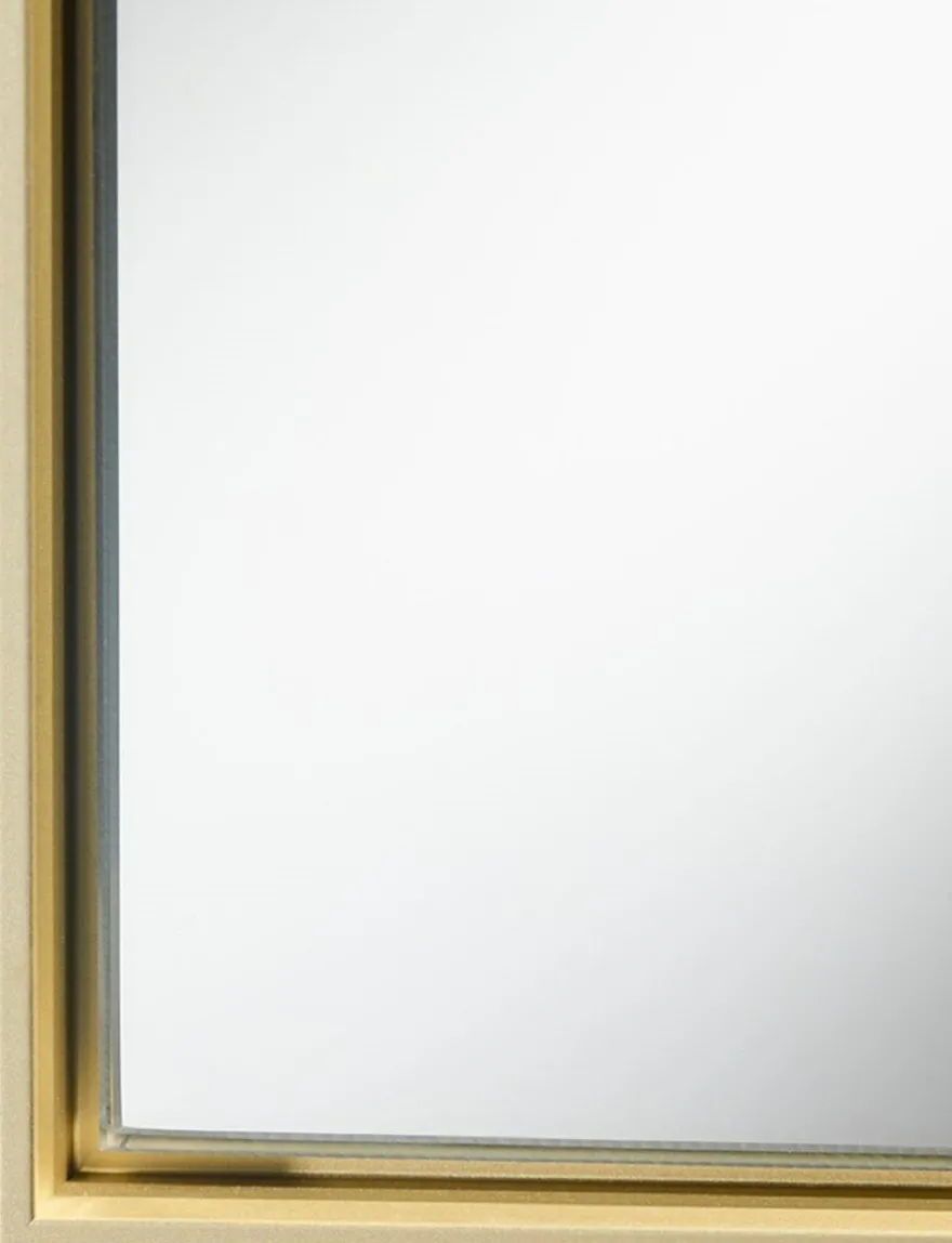 Casa Padrino Wandspiegel mit mattgoldem Aluminiumrahmen 40 x H. 175 cm - Luxus Spiegel