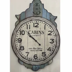 Casa Padrino Wanduhr im Retro Design Antik Grau H. 76 cm - Wanddeko