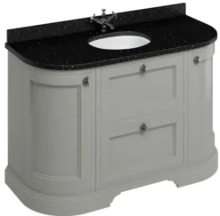 Casa Padrino Waschschrank / Waschtisch mit Granitplatte Türen und Schubladen - Limited Edition