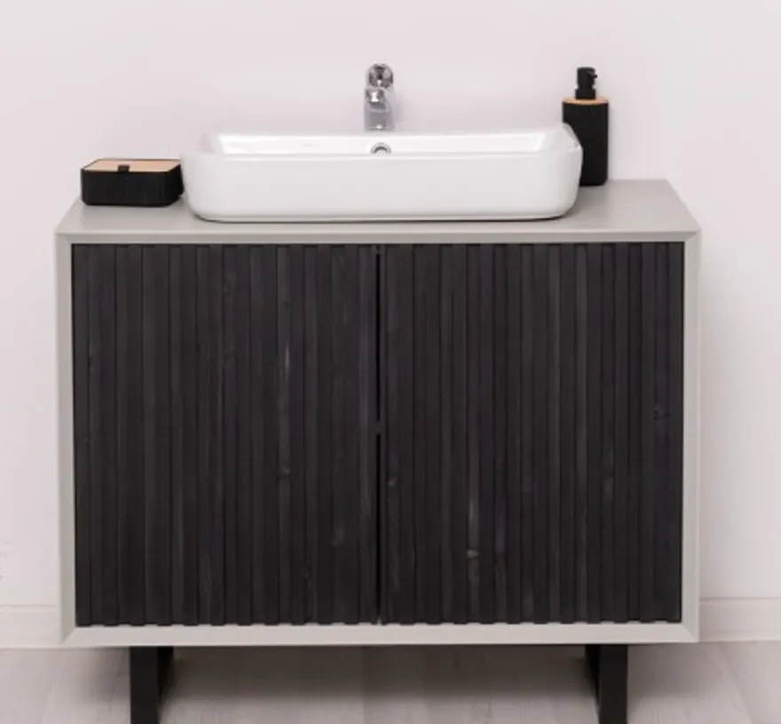 Casa Padrino Waschtisch im Landhausstil mit 2 Türen, 93 x 50 x 76 cm