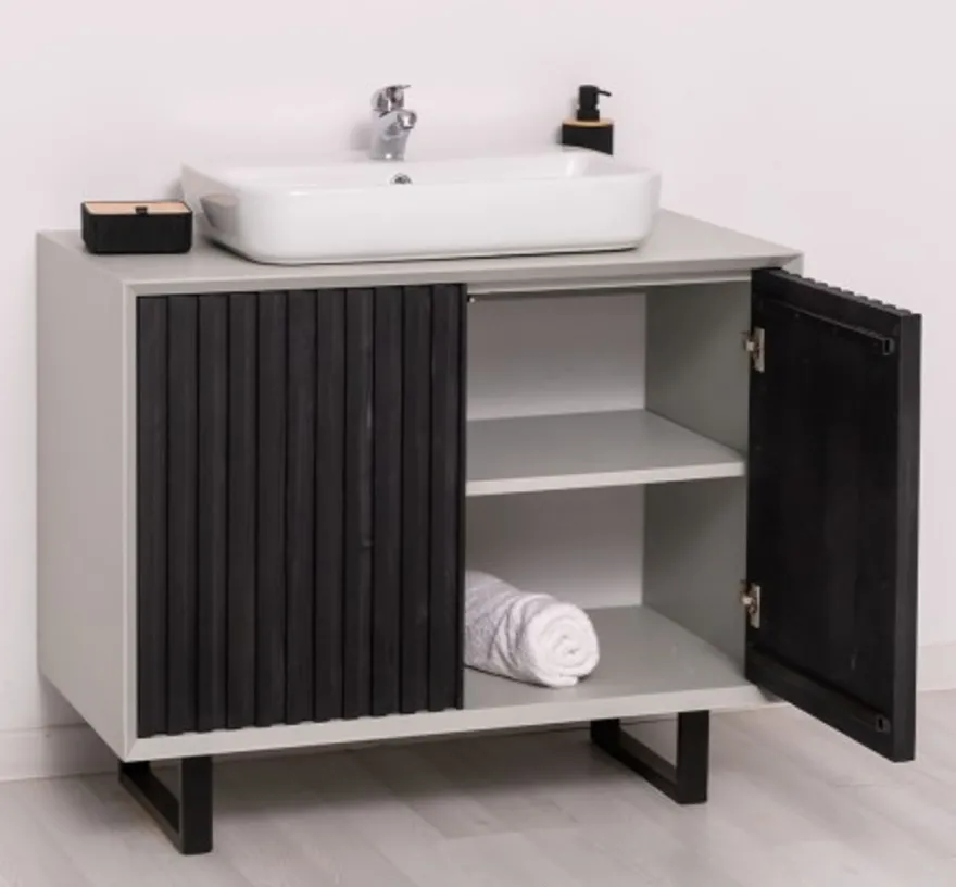 Casa Padrino Waschtisch im Landhausstil mit 2 Türen, 93 x 50 x 76 cm
