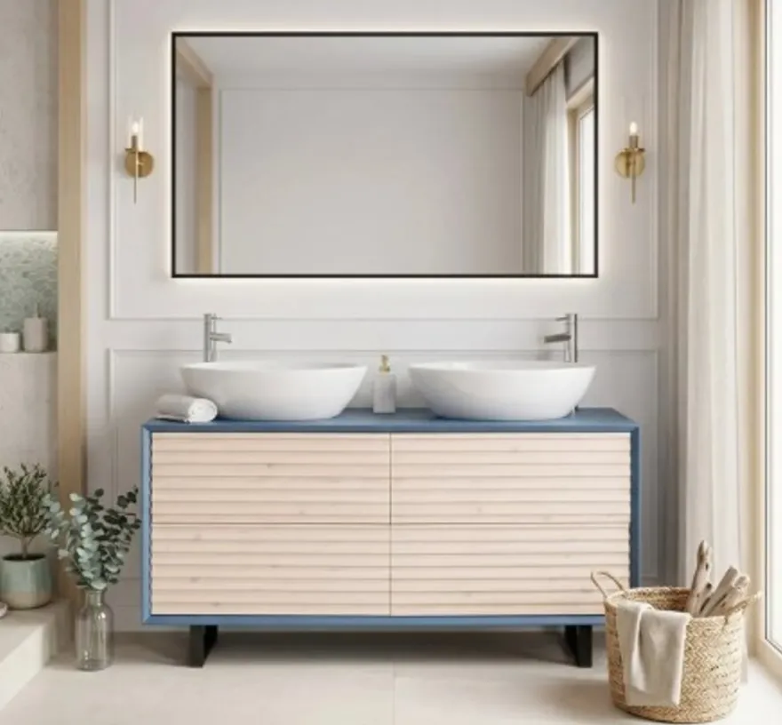 Casa Padrino Waschtisch im Landhausstil mit 4 Schubladen, 150 x 50 x 76 cm