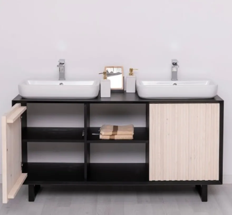 Casa Padrino Waschtisch im Landhausstil mit 2 Türen, 150 x 50 x 76 cm