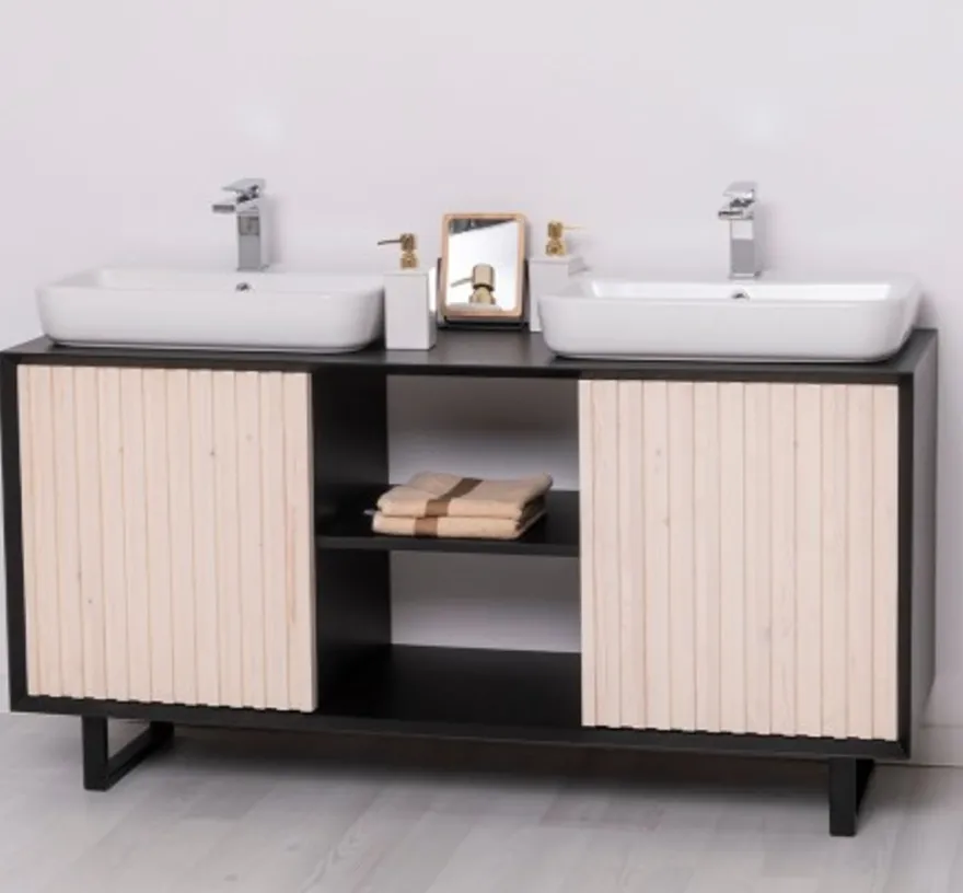 Casa Padrino Waschtisch im Landhausstil mit 2 Türen, 150 x 50 x 76 cm