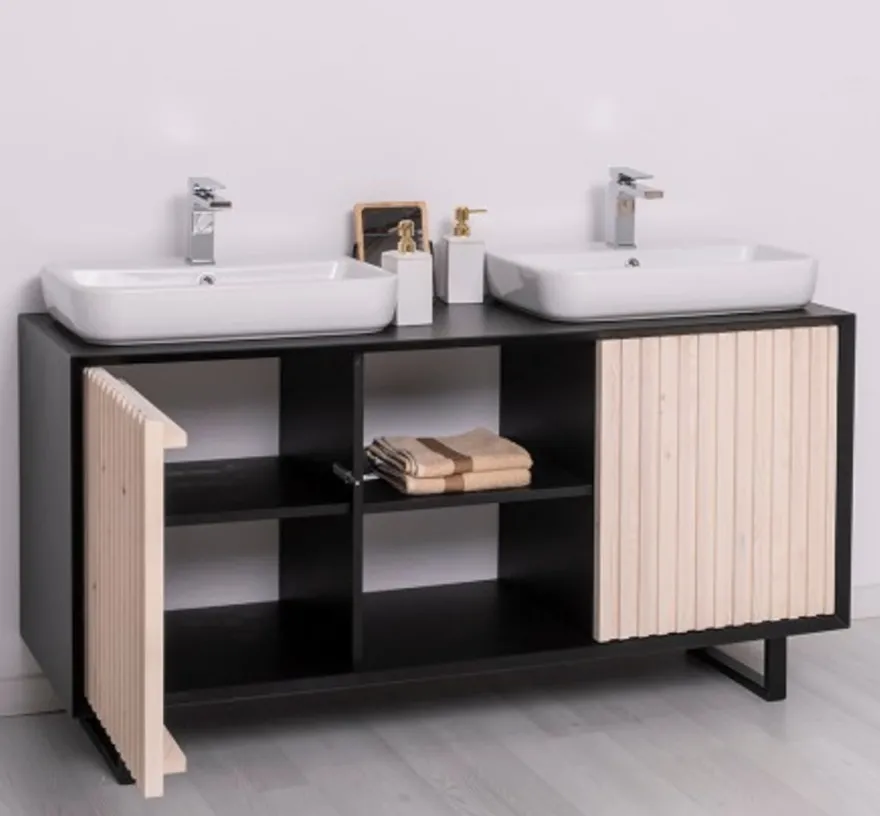 Casa Padrino Waschtisch im Landhausstil mit 2 Türen, 150 x 50 x 76 cm