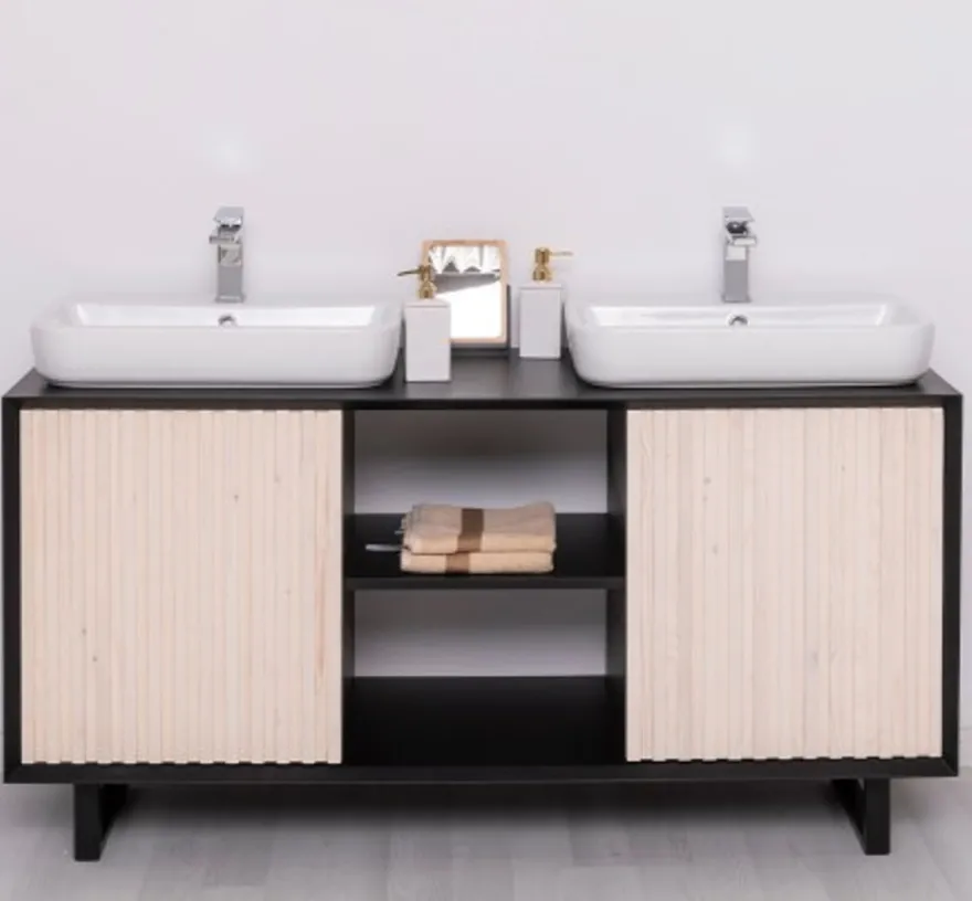 Casa Padrino Waschtisch im Landhausstil mit 2 Türen, 150 x 50 x 76 cm