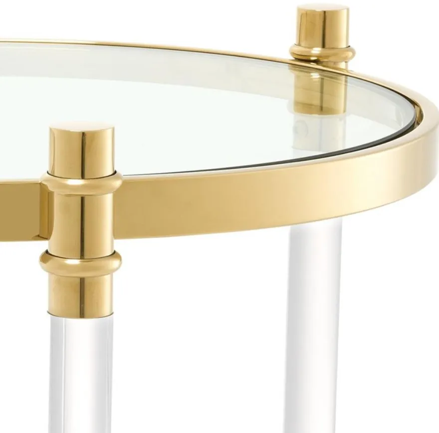Casa Padrino Wohnzimmer Beistelltisch Gold Ø 50 x H. 55 cm - Luxus Kollektion