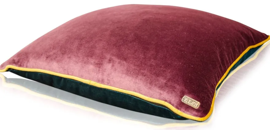 Casa Padrino Wohnzimmer Deko Kissen 2er Set Lila / Türkis / Gelb 50 x 50 cm - Luxus Kollektion