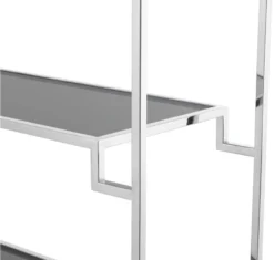 Casa Padrino Wohnzimmer Regalschrank Silber 90 x 32 x H. 230 cm - Luxus Möbel