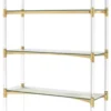 Casa Padrino Wohnzimmerschrank / Regalschrank Gold 117 x 41 x H. 200 cm - Luxus Möbel
