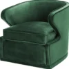 Casa Padrino Wohnzimmer Sessel / Drehsessel Grün 75 x 80 x H. 73 cm - Luxus Wohnzimmermöbel