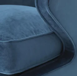 Casa Padrino Wohnzimmer Sessel / Drehsessel Blau 75 x 80 x H. 73 cm - Luxus Wohnzimmermöbel