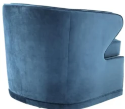 Casa Padrino Wohnzimmer Sessel / Drehsessel Blau 75 x 80 x H. 73 cm - Luxus Wohnzimmermöbel
