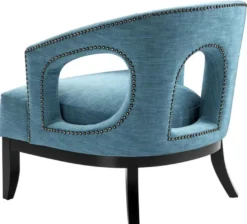 Casa Padrino Wohnzimmer Sessel Türkis / Schwarz 80 x 76 x H. 79 cm - Luxus Wohnzimmermöbel