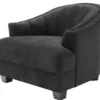 Casa Padrino Wohnzimmer Sessel in schwarz 93 x 90 x H. 75 cm - Luxus Möbel