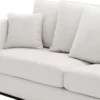 Casa Padrino Wohnzimmer Sofa mit 7 Kissen Weiß / Schwarz 255 x 100 x H. 90 cm - Luxus Couch - Wohnzimmer Möbel