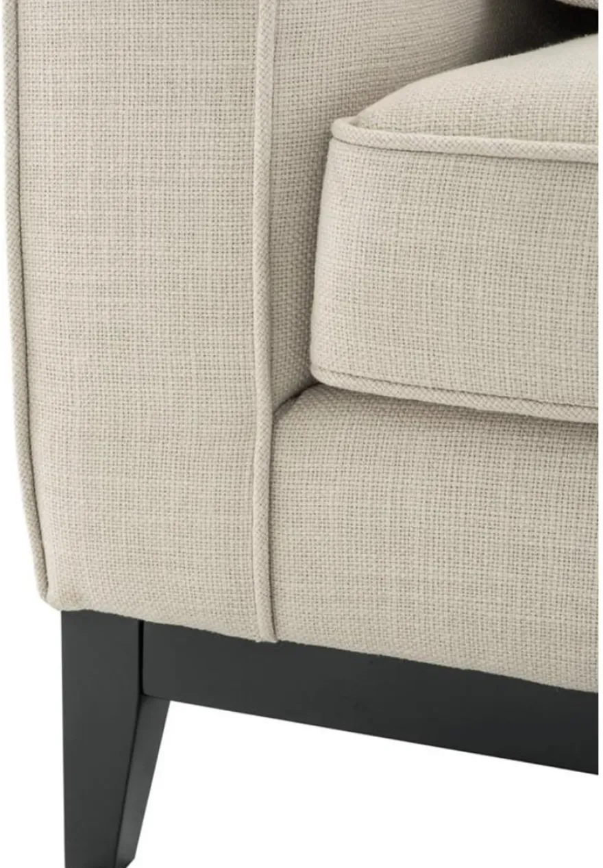 Casa Padrino Wohnzimmer Sofa Naturfarbig 248 x 127 x H. 94 cm - Luxus Wohnzimmermöbel