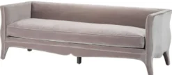 Casa Padrino Wohnzimmer Sofa Grau 225 x 79 x H. 75 cm - Luxus Samtsofa