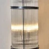 Casa Padrino Wohnzimmer Stehleuchte Schwarz Ø 32 x H. 140 cm - Runde Luxus Stehlampe