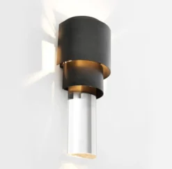 Casa Padrino Wohnzimmer Wandlampe Bronze 15 x 10 x H. 37 cm - Luxus Qualität