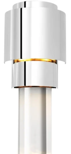 Casa Padrino Wohnzimmer Wandlampe Silber 15 x 10 x H. 37 cm - Luxus Qualität