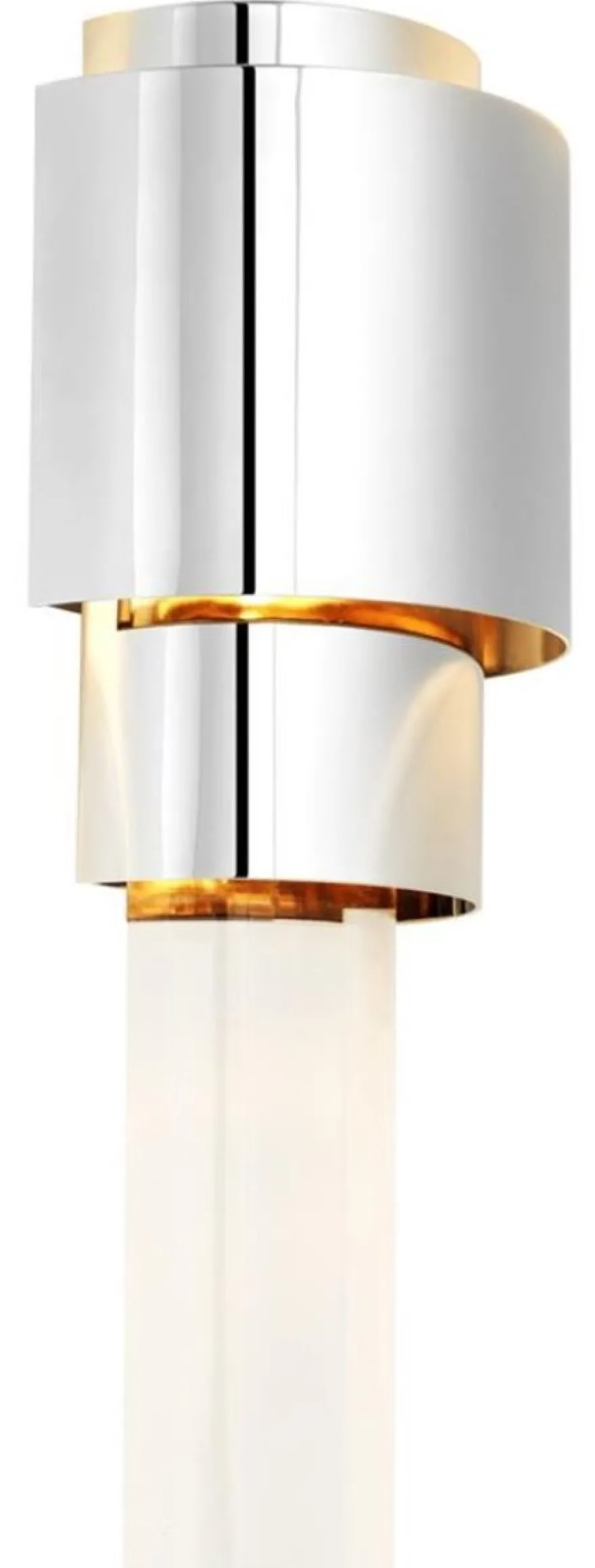 Casa Padrino Wohnzimmer Wandlampe Silber 15 x 10 x H. 37 cm - Luxus Qualität