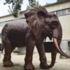 Casa Padrino XXL Bronze Deko Skulptur Elefant H. 200 cm - Lebensgroße Garten Figur