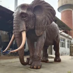 Casa Padrino XXL Bronze Deko Skulptur Elefant H. 200 cm - Lebensgroße Garten Figur