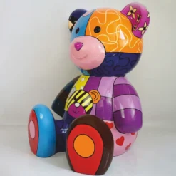 Casa Padrino XXL Deko Figur Teddybär Bunt H. 120 cm