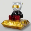 Casa Padrino XXL Deko Figur Teddybär mit Kissen Mehrfarbig H. 100 cm