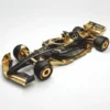 Casa Padrino XXL Deko Formel 1 Rennwagen Schwarz / Gold 180 cm - XXL Wanddeko