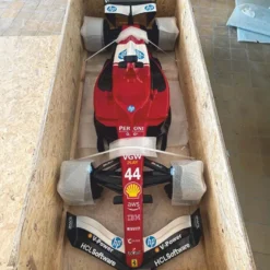 Casa Padrino XXL Deko Formel 1 Rennwagen Rot / Schwarz / Weiß 180 cm - Wanddeko