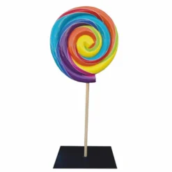 Casa Padrino XXL Deko Lolly Bunt / Schwarz H. 200 cm - Weihnachts Dekoration