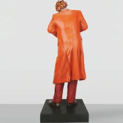 Casa Padrino XXL Deko Skulptur Bunt / Schwarz H. 215 cm - Lebensgroße Deko Figur