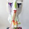 Casa Padrino XXL Deko Skulptur Weiß / Bunt / Schwarz H. 190 cm