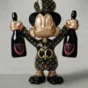 Casa Padrino XXL Deko Skulptur Ente Schwarz / Gold H. 170 cm - Deko Figur