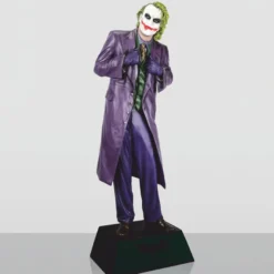 Casa Padrino XXL Deko Skulptur Lila / Grün H. 215 cm - Lebensgroße Deko Figur