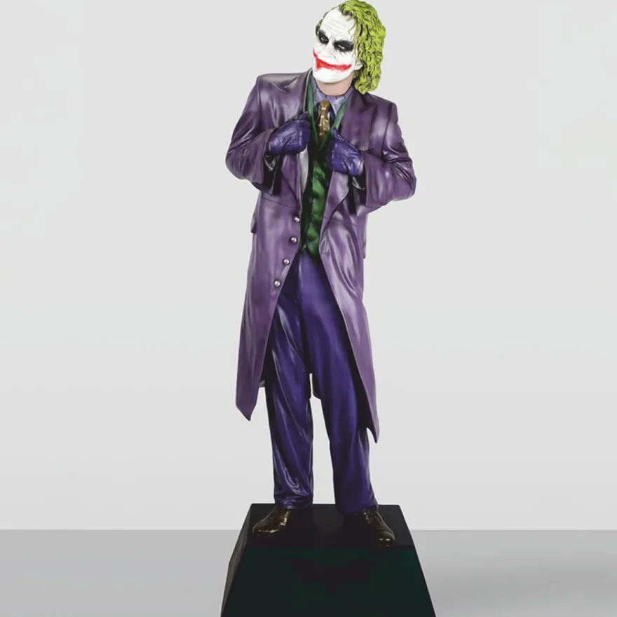 Casa Padrino XXL Deko Skulptur Lila / Grün H. 215 cm - Lebensgroße Deko Figur